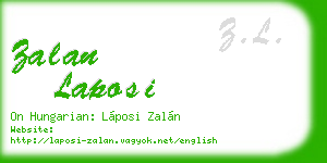 zalan laposi business card